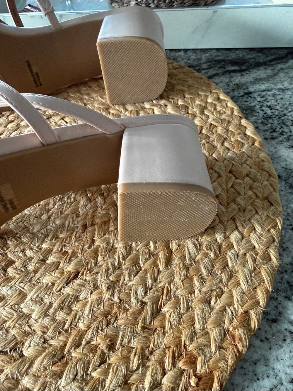 DV by Dolce Vita Blush Strappy Square Toe Block Heel Sandals size 7 - Picture 4 of 5